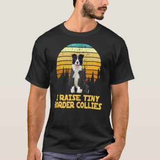 レトロ縁どヴィンテージCollies I raise Tiny 縁ど C Tシャツ