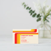 レトロ縞で飾ります 名刺 (スタンド正面)