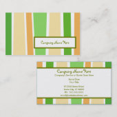 レトロ縞で飾ります: 2味方される: 名刺 (正面/裏面)