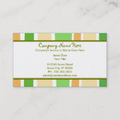 レトロ縞で飾ります: 2味方される: 名刺 (裏面)