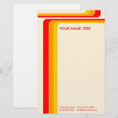 レトロ縞で飾ります: v.2: 便箋 (正面/裏面)