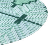 レトロ繊維糸のカッチング、グラフィックパルス。 カッティングボード (角)