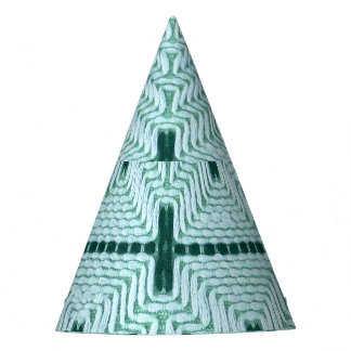 レトロ繊維糸のカッチング、グラフィックパルス。 パーティーハット