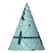 レトロ繊維糸のカッチング、グラフィックパルス。 パーティーハット (左)