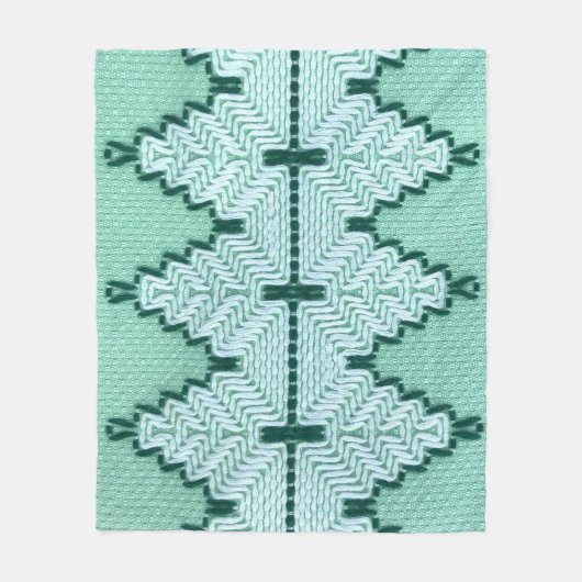 レトロ繊維糸のカッチング、グラフィックパルス。 フリースブランケット (正面)