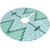 レトロ繊維糸のカッチング、グラフィックパルス。 ブラッシュドポリエステルツリースカート (アングル)