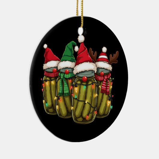 レトロ缶詰ピッククリスマスライトホームメイドピック セラミックオーナメント (右)