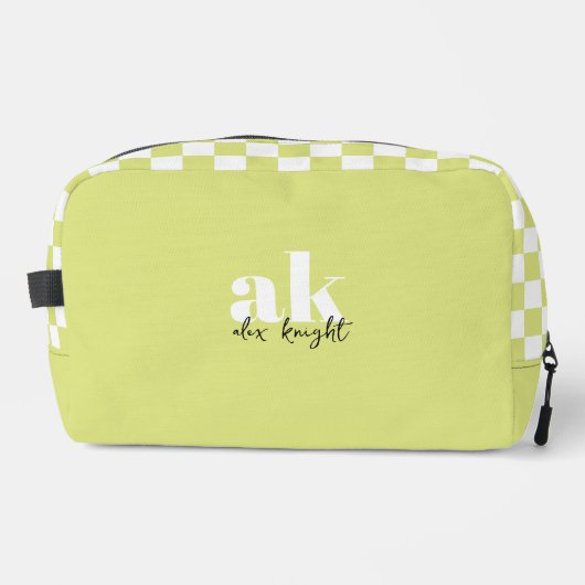 レトロ署名モノグラム市松模様に ドップキット (正面)