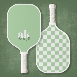 レトロ署名モノグラム市松模様に ピックルボールラケット