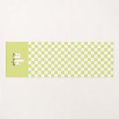 レトロ署名モノグラム市松模様に ヨガマット (正面(横))