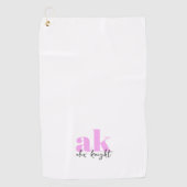 レトロ署名モノグラム ゴルフタオル (正面)