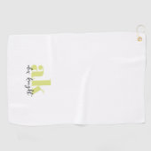 レトロ署名モノグラム ゴルフタオル (横)