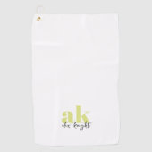 レトロ署名モノグラム ゴルフタオル (正面)