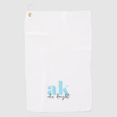 レトロ署名モノグラム ゴルフタオル (正面)