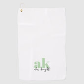 レトロ署名モノグラム ゴルフタオル (正面)