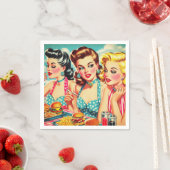 レトロ美しいのピン留め スタンダードカクテルナプキン (インサイチュ)