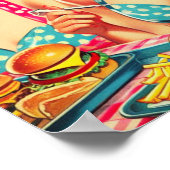 レトロ美しいのピン留め ポスター (角)