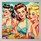 レトロ美しいのピン留め ポスター (正面)