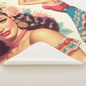 レトロ美しいメキシコ シェルパブランケット (3/4)