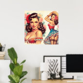 レトロ美しいメキシコ ポスター (ホームオフィス)