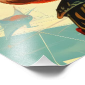 レトロ美しい女性兵士 フォトプリント            (角)