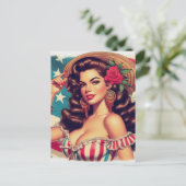 レトロ美しい女絵画性 ポストカード (スタンド正面)