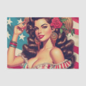 レトロ美しい女絵画性 薄葉紙 (正面)