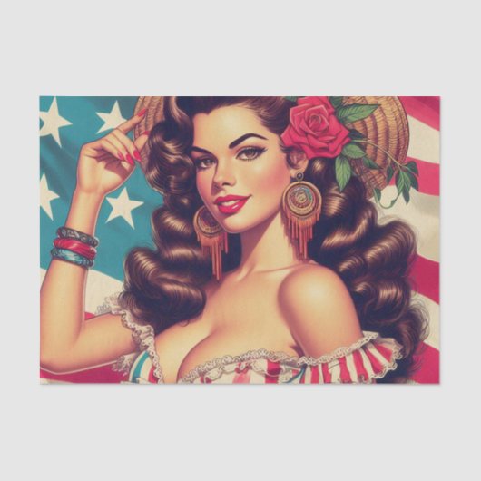 レトロ美しい女絵画性 薄葉紙 (正面)