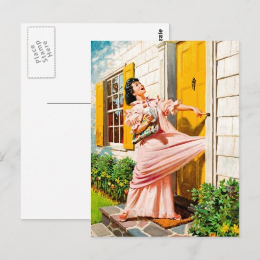 レトロ美しい64 ポストカード (正面/裏面)