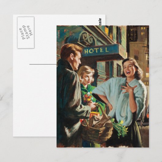 レトロ美しい75 ポストカード (正面/裏面)