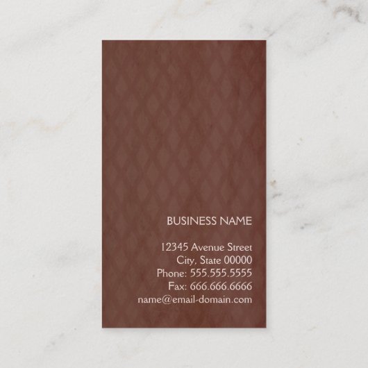 レトロ美しい – ヘアサロンスタイリストアポイントメント 予約カード (裏面)