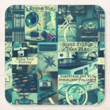 レトロ美的タイプライターコラージュカスタム引用文