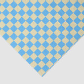 レトロ美的チェッカーボードパターン青白  薄葉紙 (詳細)