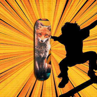 レトロ美的パーソナライズされたキツネ スケートボード