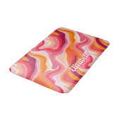 レトロ美的抽象芸術パターン（名前） バスマット (アングル)