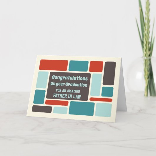 レトロ義父の卒業祝い カード (正面)