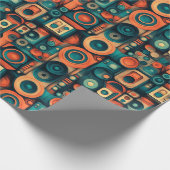 レトロ聴覚抽象芸術包装紙 | ヴィンテージ ラッピングペーパー (角)