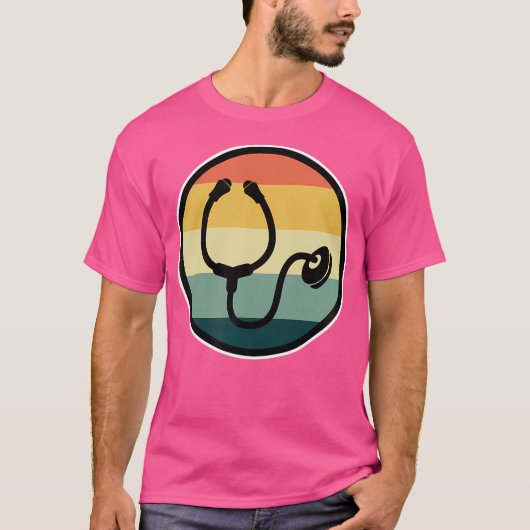 レトロ聴診科医学生Doct Tシャツ (正面)