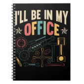 レトロ職人オフィスワークショップカーおもしろいカー整備士 ノートブック (正面)