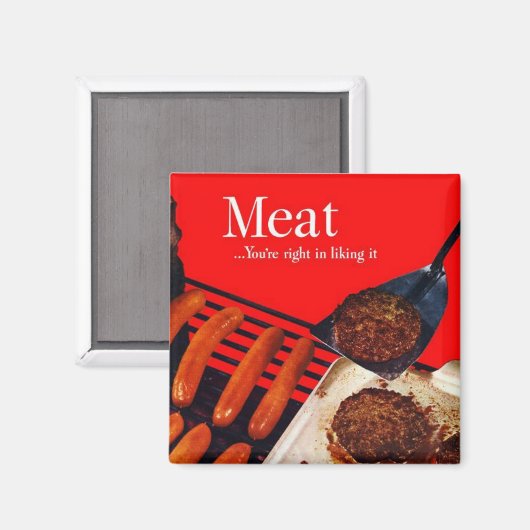 レトロ肉 マグネット (正面/裏面)