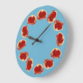 レトロ肉 ラージ壁時計 (傾斜)