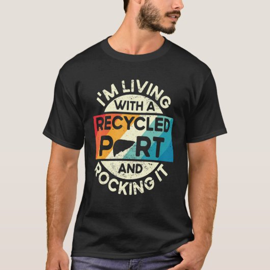 レトロ肝移植生存者Im Living With Rec Tシャツ (正面)