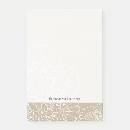 レトロ背景(レースオーナメント) ポストイット (正面)