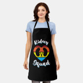 レトロ腎症チーム透析ナース腎臓分隊 エプロン (着用した状態)