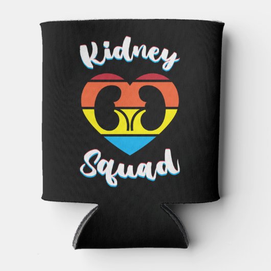 レトロ腎症チーム透析ナース腎臓分隊 缶クーラー (正面)