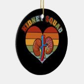 レトロ腎臓分隊チーム腎症ナース透析 セラミックオーナメント (右)