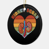 レトロ腎臓分隊チーム腎症ナース透析 セラミックオーナメント (左)