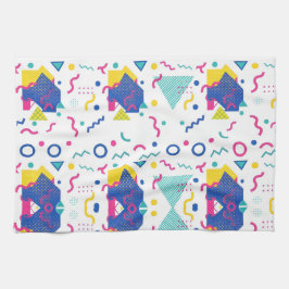 レトロ膜幾何学模様 キッチンタオル