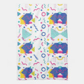 レトロ膜幾何学模様 キッチンタオル (縦)