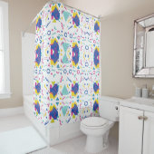 レトロ膜幾何学模様 シャワーカーテン (インサイチュ)